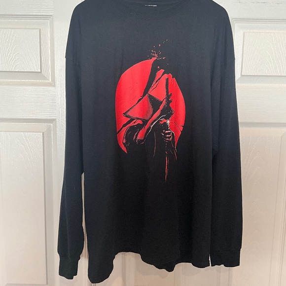 Samurai’s Revenge Asian Graphic Long Sleeve T-Shirt Slice Blade Japan XXL Black - Picture 5 of 5